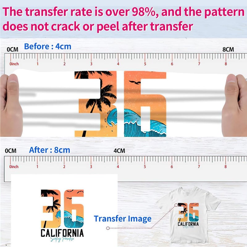 Methdic Sublimation Paper 8.5x11 Inch Instant Dry 125 Sheets Sublimation Blanks Transfer Paper For Inkjet Printer ，105gsm - Image 5